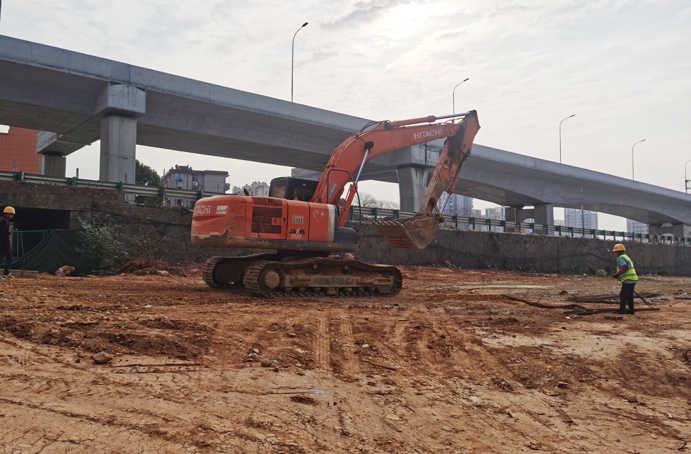 南昌市政建設(shè)集團S49楓生快速路項目西半幅開始施工